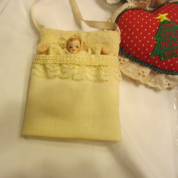 VTG 60's TO 80's FABRIC ORNAMENTS, SET OF 13, GREAT TREE ACCENTS - Picture 7 of 7